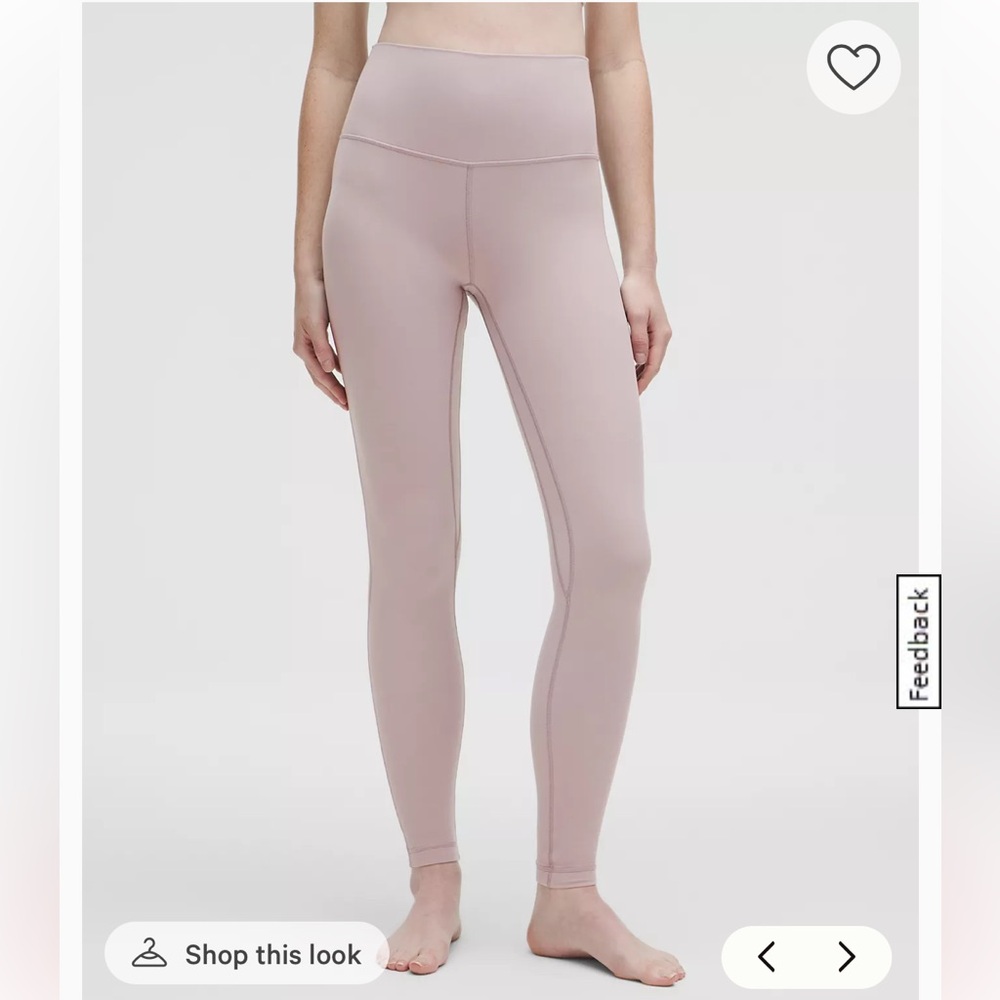 lululemon align mauve grey 26” high rise leggings